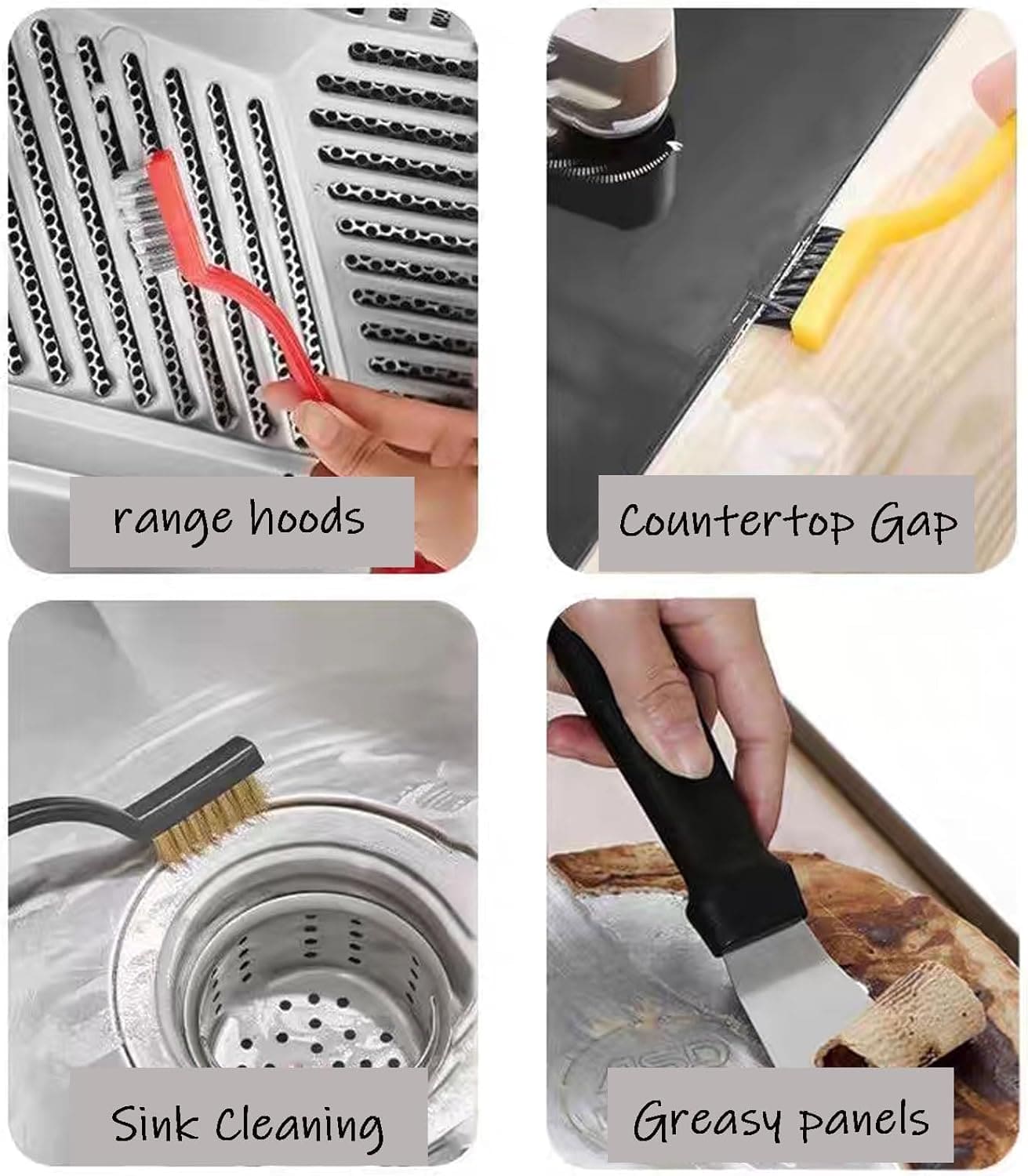 Kitchen Stove Cleaning Kit, Long Handle Kitchen Dirt Removing Tools, Oil Stain Removal, Multifunctional Dead End Cleaning Brush, Kitchen Copper Wire Brush Spatula for Kitchen, Bathroom Kitchen Stove Cleaning Kit, Long Handle Kitchen Dirt Removing Tools, Oil Stain Removal, Multifunctional Dead End Cleaning Brush, Kitchen Copper Wire Brush Spatula for Kitchen, Bathroom